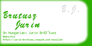 brutusz jurin business card